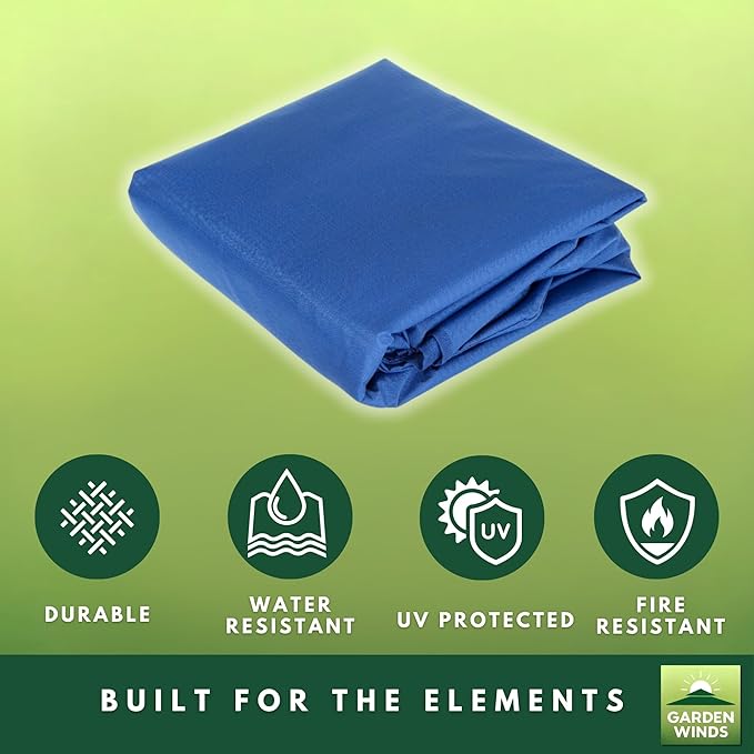 Garden Winds Reinforced RipLock 350 Replacement Canopy Top Cover Compatible with The Phi Villa, Aecojoy, PatioFestival, AbcCanopy, Kozyard 15' Triple Tier Umbrella Models - A701007300, Pf18259, UB02, KZUM15NAV - True Navy