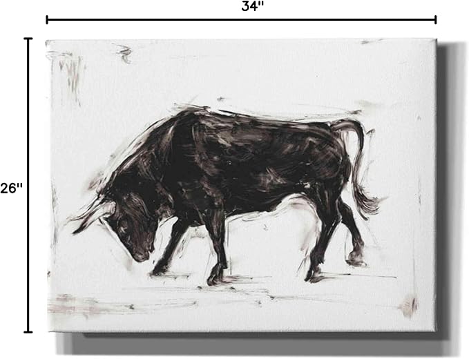 Epic Graffiti 'Toro I' by Ethan Harper Canvas Wall Art, 34"x26"