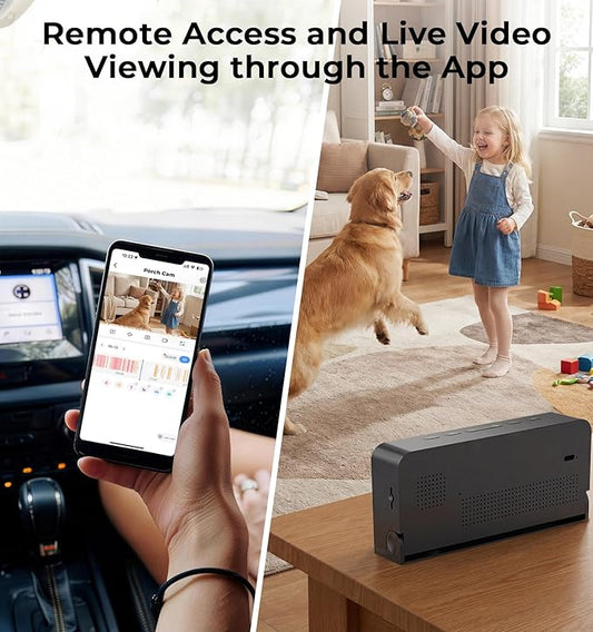 2K Clock Camera, 5G & 2.4G WiFi Indoor Pet Baby Nanny Cameras with Alarm for Home Security, Full Color Night Vision, Human Motion Detection, Local SD Storage