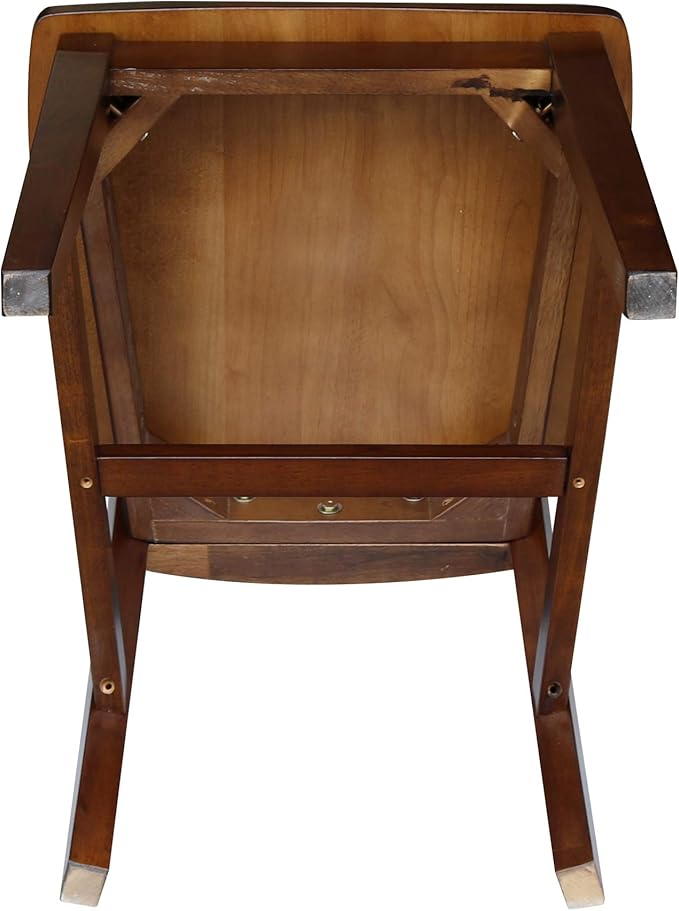 IC INTERNATIONAL CONCEPTS San Remo Solid Wood Splatback Dining Chair in Espresso
