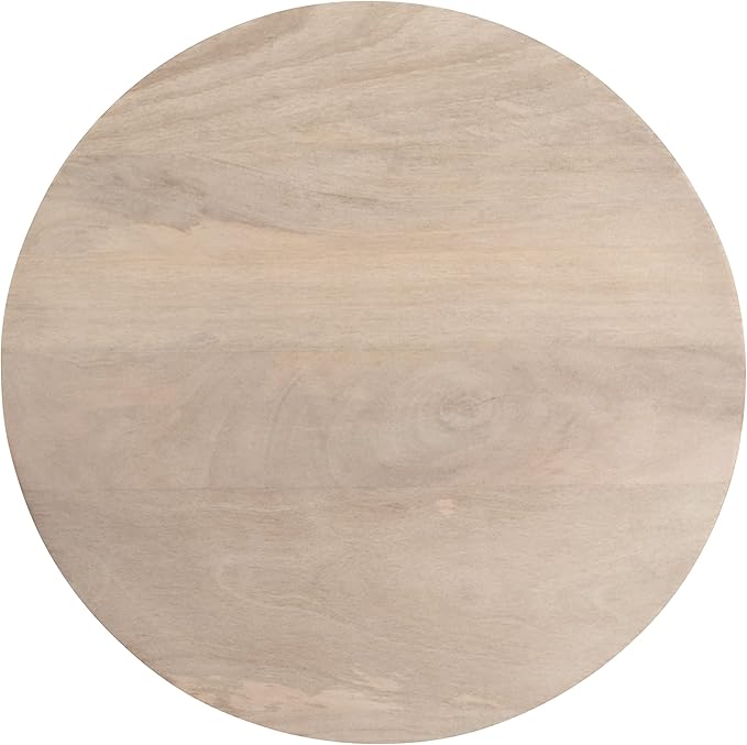 Kate and Laurel Aja Modern Round Side Table; 15 x 15 x 23; White; Decorative Modern Geometric Wood Bedroom Nightstand Table with Circular Tabletop and Unique Slanted Legs