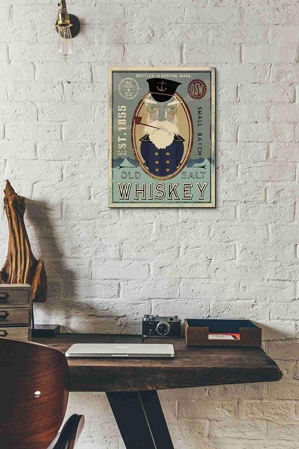 Epic Graffiti 'Fisherman III Old Salt Whiskey' by Ryan Fowler, Canvas Wall Art, 12"x16"