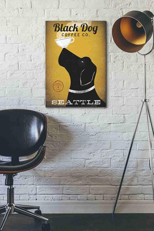 Epic Graffiti 'Black Dog Coffee Co Seattle' by Ryan Fowler, Canvas Wall Art, 18"x26"