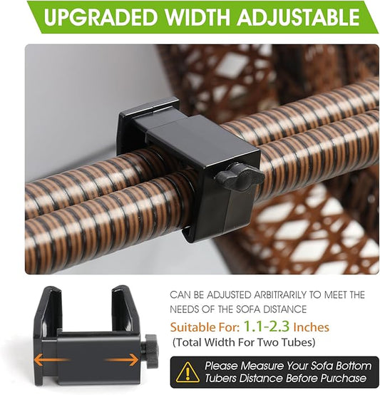 Adjustable Outdoor Furniture Clips Patio Sofa Clips,Sectional Sofa Furniture Chair Clips,Rattan Furniture Clamps Wicker Chair Fasteners, Connect The Sectional or Module Outdoor Couch Patio Furniture