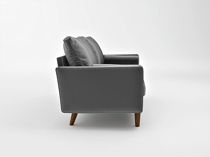 Container Furniture Direct Womble Modern Velvet Upholstered Living Room Diamond Tufted Chesterfield with Gleaming Nailheads, Loveseat, Sofa, Silverish Grey