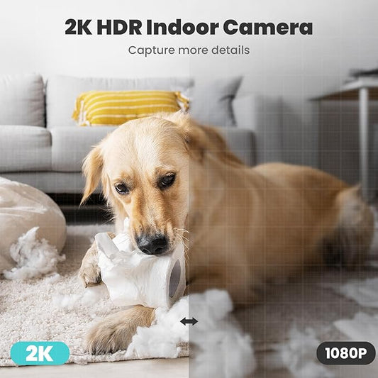 litokam 2 Pack Indoor Security Camera - Black & White