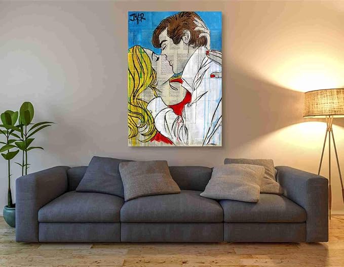 Epic Graffiti 'Pop Romantics' by Loui Jover, Canvas Wall Art, 40" x60'