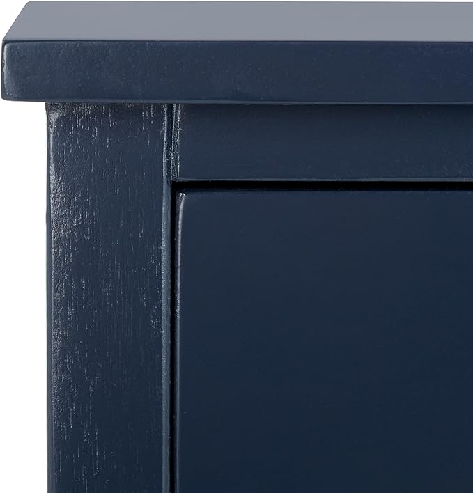 SAFAVIEH Home Collection Maxine Navy Blue 1-Drawer Accent Table Nightstand Bedside Accent Table (Fully Assembled)