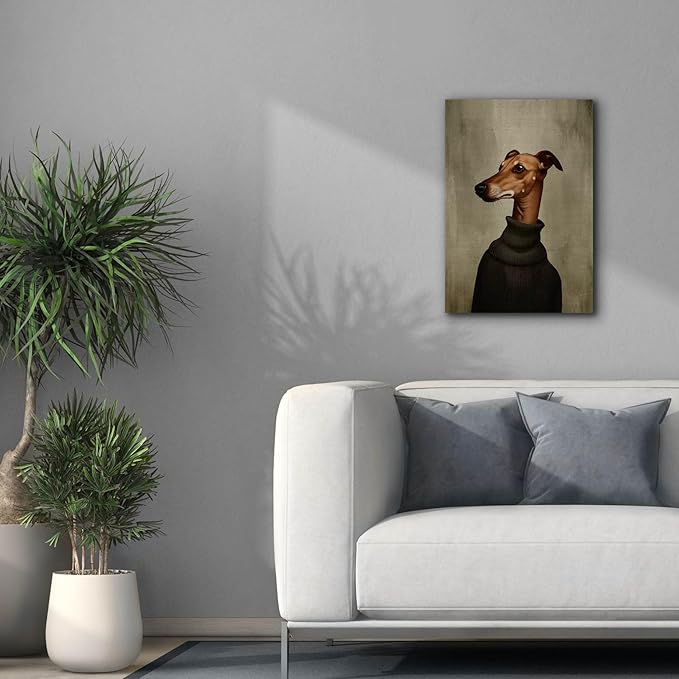 Epic Graffiti 'Green Sweater Dog' by Svetlana Aleynikova Canvas Wall Art, 18" x 26"