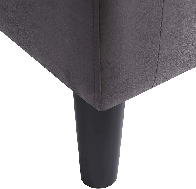 Convenience Concepts Take a Seat Churchill Accent Chair with Ottoman, Dark Gray Microfiber
