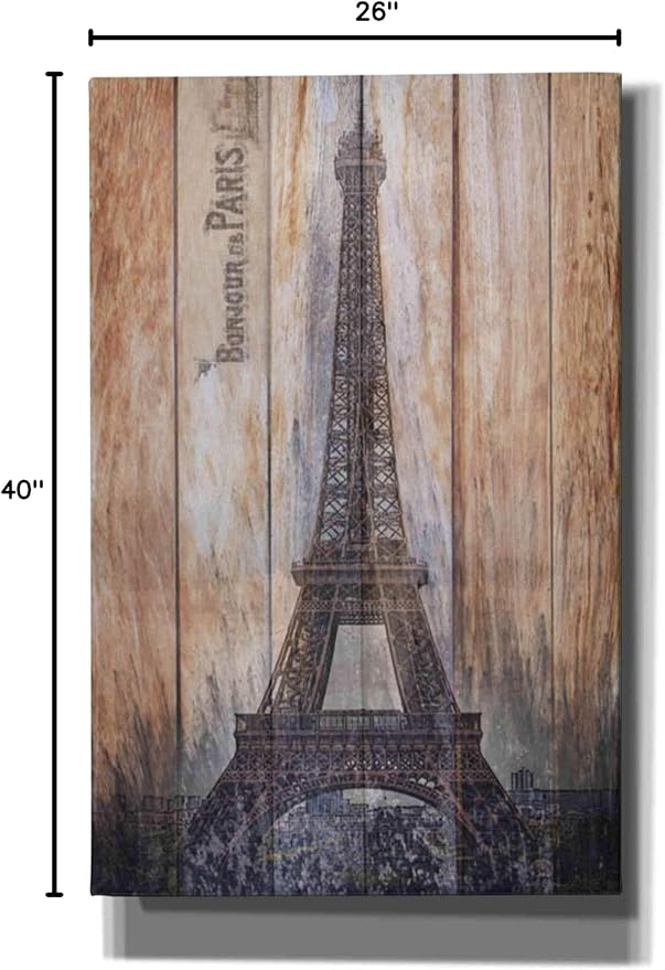 Epic Graffiti 'Rustic Eiffel Tower' by Karen Smith, Canvas Wall Art, 26"x40"