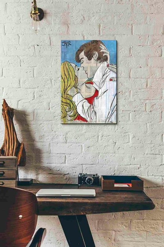 Epic Graffiti 'Pop Romantics' by Loui Jover, Canvas Wall Art, 12"x18"