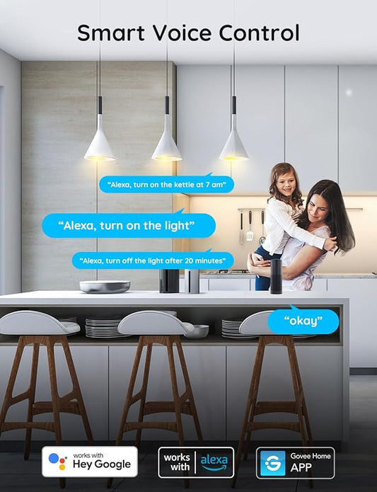Govee A19 Smart Light Bulbs 1000 Lumen 2 Pack Bundle with Smart Plug H5083 4 Pack