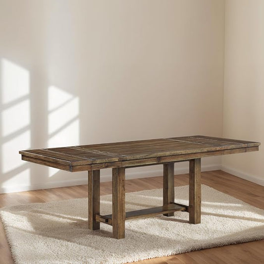 Signature Design by Ashley Moriville Rectangular Dining Extension Table, 2 Extension Leaves, Seats 8, 36" W x 86" D x 30.13" H, Wood & Acacia Veneer, Brown