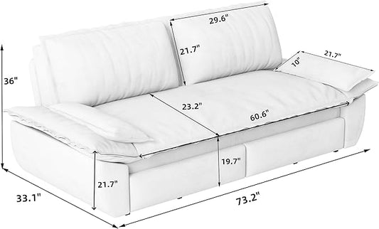 Ball & Cast 70.1" Convertible Sofa Bed,3-in-1 Pull Out Couch with Side Pockets,Multi-Functional Velvet Loveseat for Living Room,Bedroom,Apartment,Office,Black