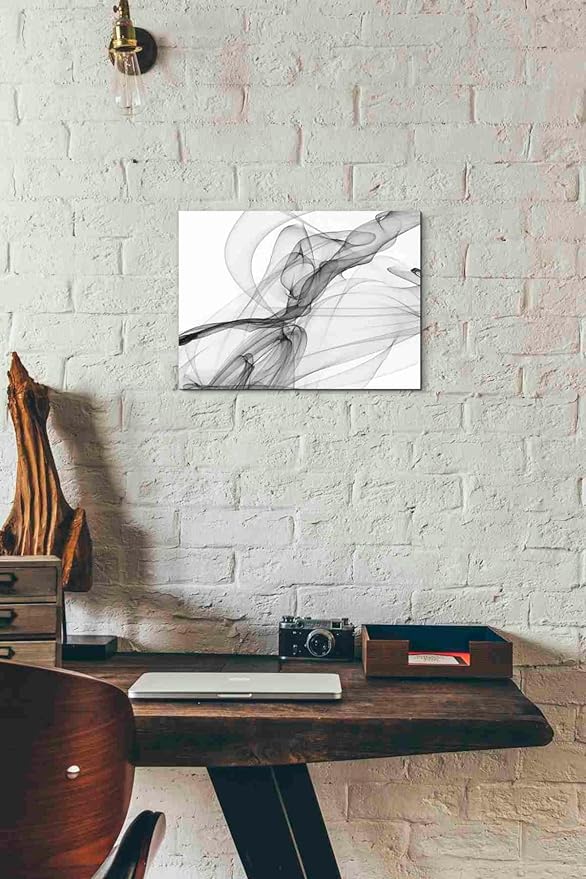 Epic Graffiti 'Abstract Black and White 18-21' by Irena Orlov, Canvas Wall Art, 16"x12"
