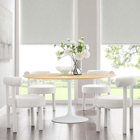 Modway Lippa Dining Table, 60", White Natural