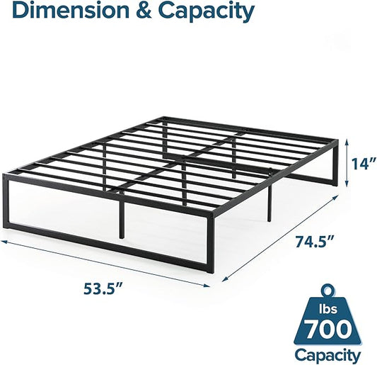ZINUS Abel Metal Platform Bed Frame / Mattress Foundation with Steel Slat Support / No Box Spring Needed / Easy Assembly, Full