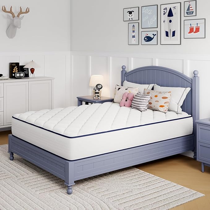 Avenco Twin XL Mattress, 8 Inch Twin XL Size Mattress for Kids with Individually Smarts Pocket Springs for Back Pain Relief, Hypoallergenic Fabric Colchones TXL Box Spring No Need, Medium Plush