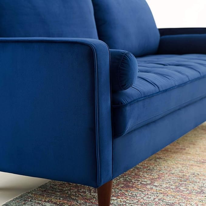 Modway EEI-3764-NAV Valour Performance Velvet Sofa, Navy