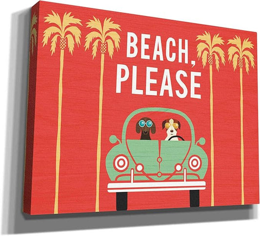 Epic Graffiti 'Beach Bums Beetle I' by Michael Mullan, Canvas Wall Art, 26"x18"