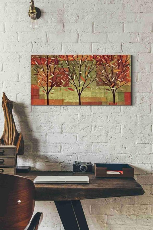 Epic Graffiti 'Watercolor Forest II' by Veronique Charron, Canvas Wall Art, 24"x12"