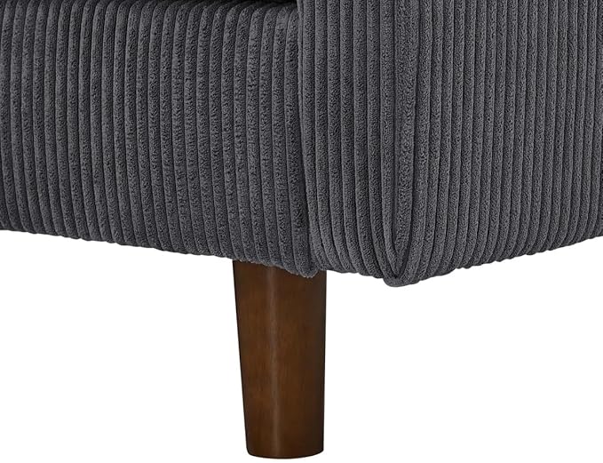 Eafurn L Shaped Modular Sectional Sofa with Left Chaise Lounge, 3 Seater Corner Sectional Couch Corduroy Upholstered Sofa Set w/Thickness Seat Cushions for Living Room Apartment | Wooden Frame, Removable Cushions, pocket spring, Easy Assembly