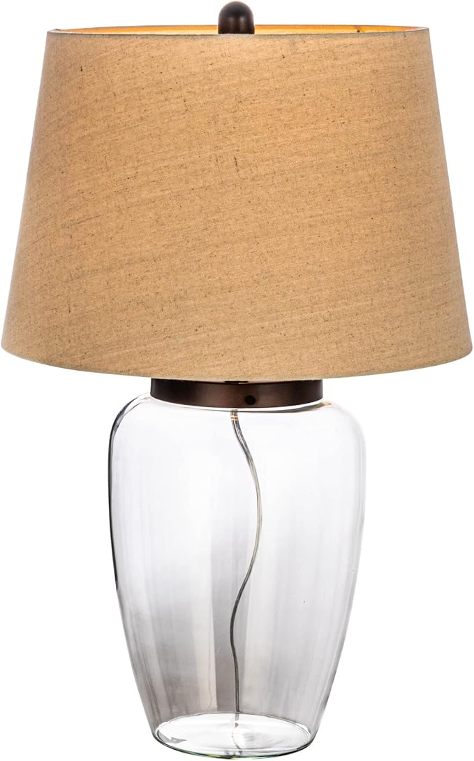 Creative Co-Op Glass Fillable Table Lamp with Shade