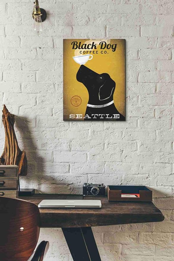 Epic Graffiti 'Black Dog Coffee Co Seattle' by Ryan Fowler, Canvas Wall Art, 12"x16"