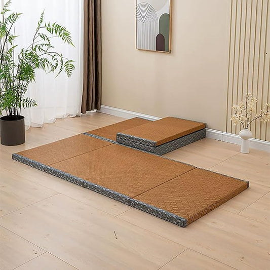 Japanese Traditional Tatami Mattress, Coconut Coir Tatami Mat, Foldable Japanese Floor Mattress,Futon Bed,Meditation Mats for Floor,Summer Sleeping Mat(80 * 200cm)