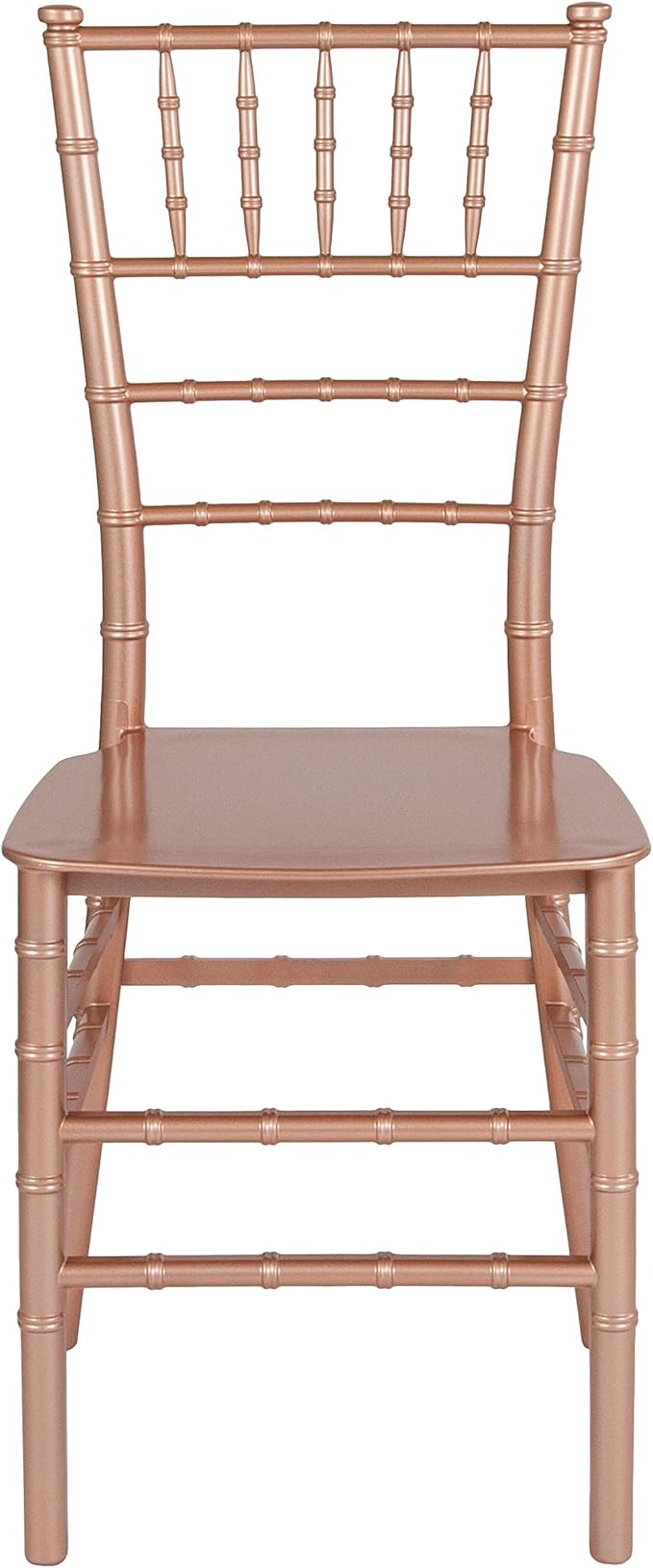 Flash Furniture 2 Pk. HERCULES Series Rose Gold Resin Stacking Chiavari Chair