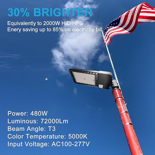 Lightdot 600W Parking Lot Lighting 900000Lm 5000K Dusk to Dawn LED Parking Lot Lights ETL Listed Slipfitter Mounting IP65 Outdoor LED Pole Light for Parking Lot/Driveway-7Yrs Warranty -2Pack