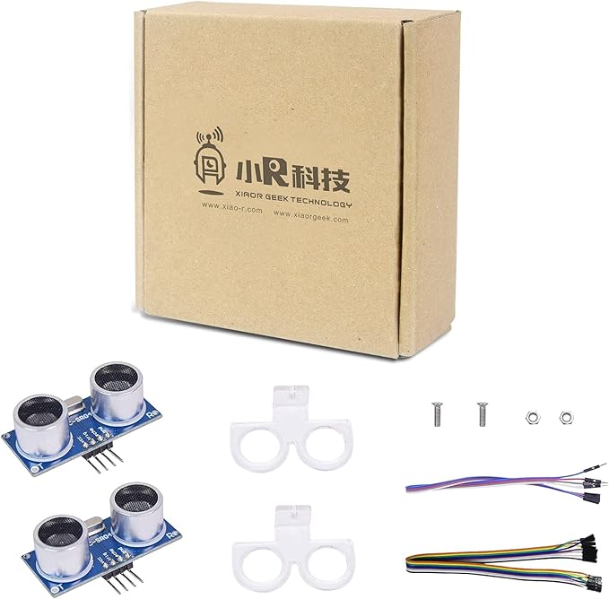 2pcs Ultrasonic Module Distance Sensor with 2pcs Mounting Bracket for Raspberry Pi Arduino Uno R3 Mega 2560 Nano Smart Robotics Projects