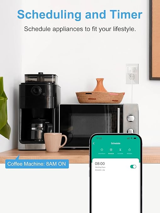 EIGHTREE Zigbee Smart Plug 15A, Energy Monitoring, ππΆπ΄π―π²π² πππ― Required, ETL Certified, Smart Plugs That Compatible with Alexa & Home Assistant & SmartThings, 4 Packs