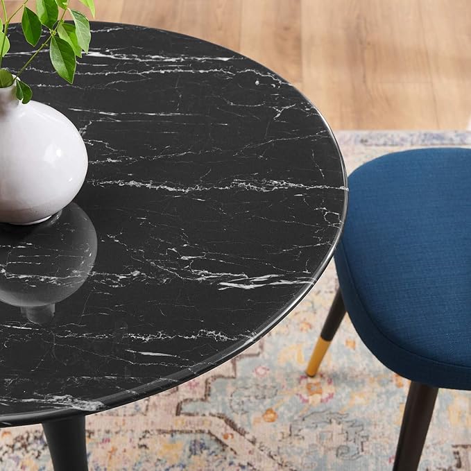 Modway Lippa Dining Table, 28", Black Black