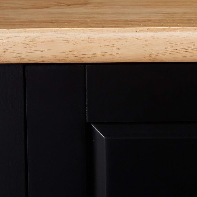 Kings Brand Furniture Wine Rack Sideboard Buffet Server Console Table With Storage, Black