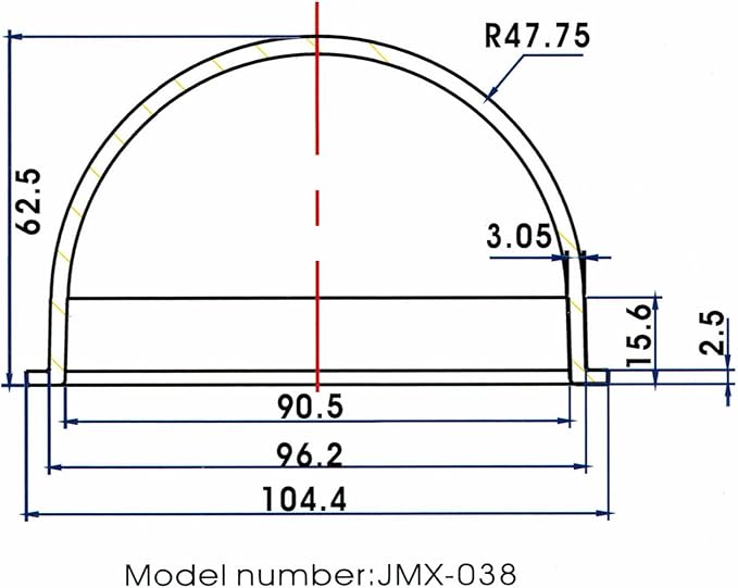 JMX Acrylic/PC CCTV Replacement Clear Camera Dome Cover Security Camera Housing Pet Dog Fence Window Skylight Window (3.8 Inches, Transparent)