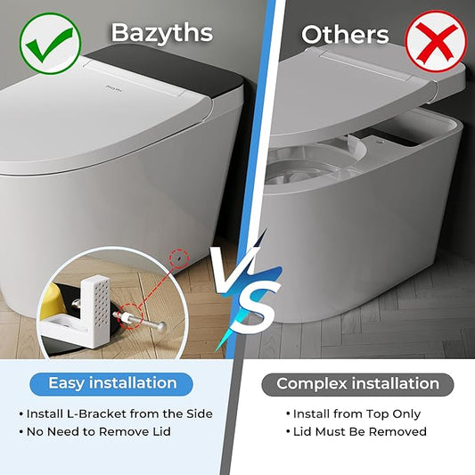 Smart Toilet with Bidet Built in Tank, Auto Open Close Lid, 12" Rough In, Heated Seat Foot Sensor, Rear & Feminine Wash Warm Water Air Dryer Self Cleaning, One-Piece Elongated (ZY695A)