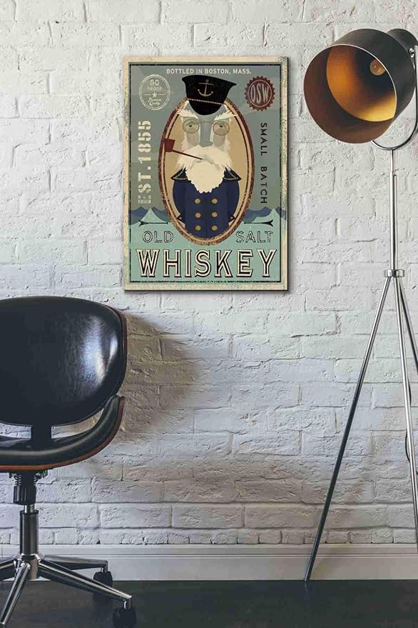 Epic Graffiti 'Fisherman III Old Salt Whiskey' by Ryan Fowler, Canvas Wall Art, 18"x26"