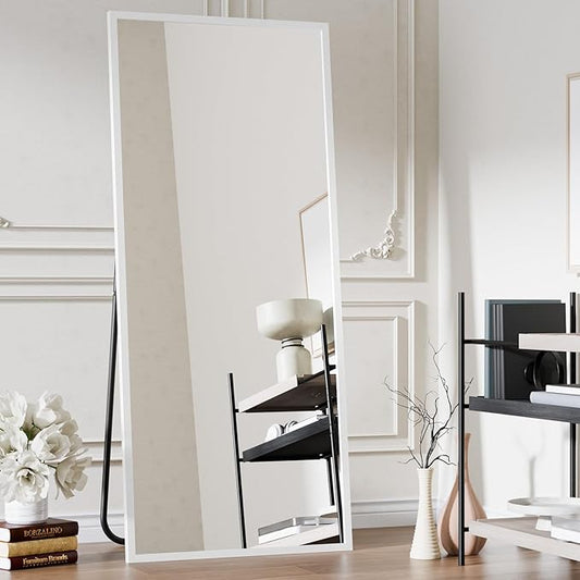 Koonmi 71"x30" Floor Mirror Full Length, Bedroom Floor Body Mirror with Stand, Large Silver Mirror, Leaning, Standing or Hanging Horizontally/Vertically