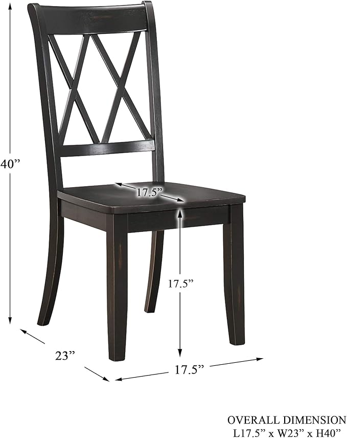 Lexicon 5-Piece Dining Set, Black