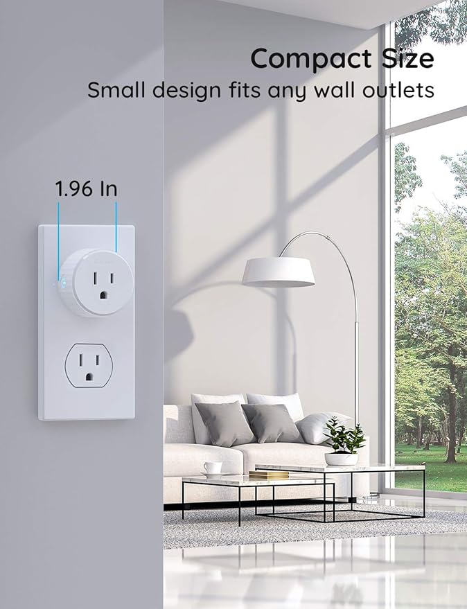 Govee Smart Plug, WiFi Bluetooth Outlets 2 Pack Work with Alexa and Google Assistant Bundle with Govee Smart Plug, WiFi Plugs Work with Alexa & Google Assistant, Smart Outlet with Timer & Group