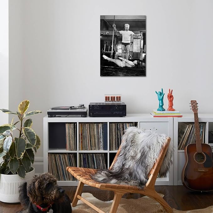 ART.COM Wall Premium Photographic Print Opera Singer Roberta Peters Balancing Her Trainer, Joseph Pilates, on Her Operatic Breadbasket by Michael Rougier, 24" x 32"