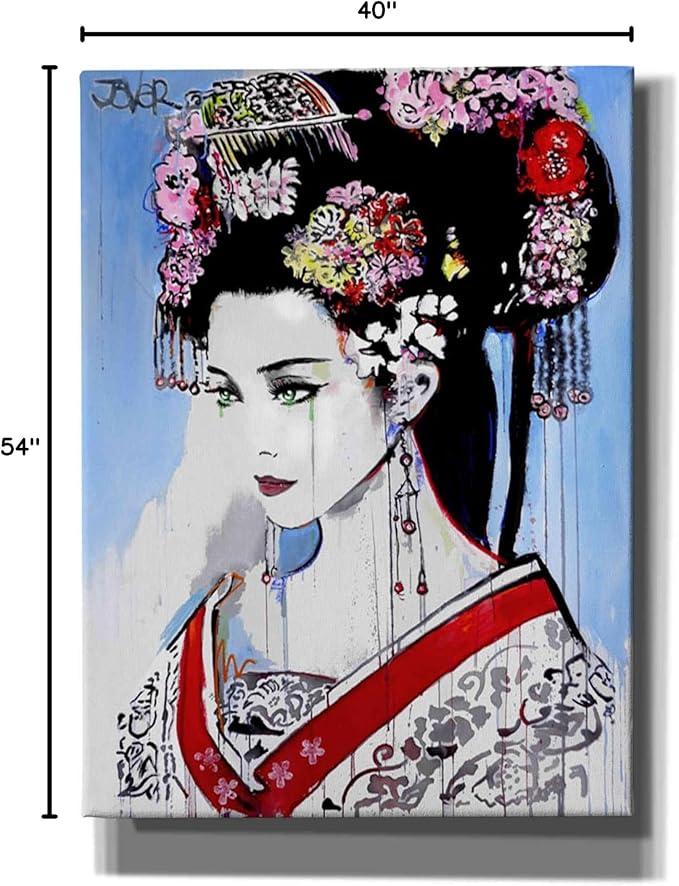 Epic Graffiti 'Empress' by Loui Jover, Canvas Wall Art, 40"x54"