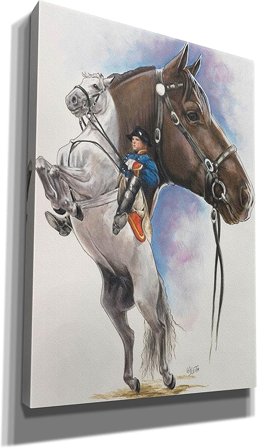 Epic Graffiti 'Lippizaner' by Barbara Keith, Canvas Wall Art, 18"x26"