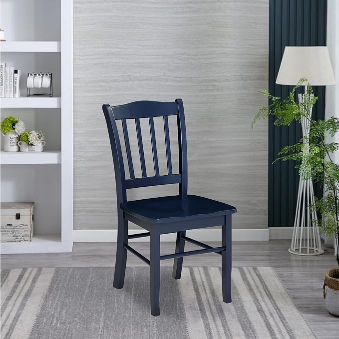 Boraam Shaker Dining Room Side Chairs, Set of 2 – Navy Blue Finish