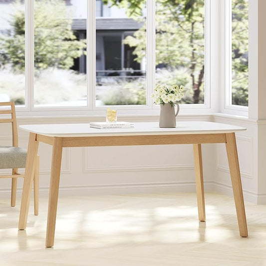 Nyala Dining Table - Wood - White Oak/Natural Oak