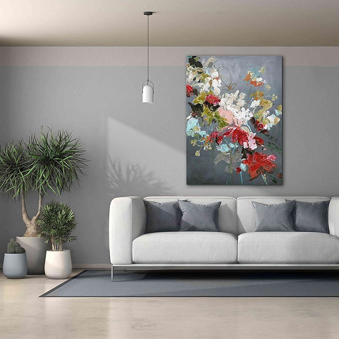 Epic Graffiti 'Abstract Floral 2' by Design Fabrikken, Giclee Canvas Wall Art, 40"x54"