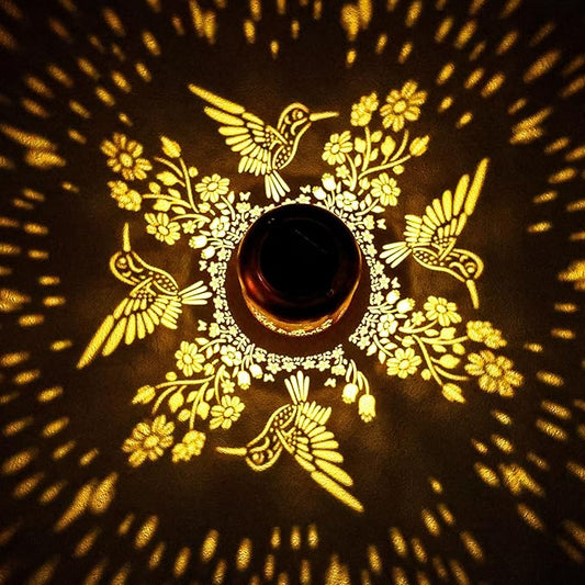 Hummingbird Solar Lanterns Outdoor Waterproof,Birthday Gifts for Women Mom Grandma Hanging Lantern Yard Art Decorative Hummingbird Solar Lights for Decor Garden, Patio, Porch, Backyard, Pathway, Lawn