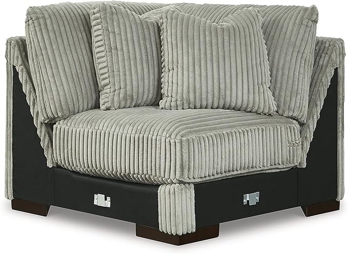 Signature Design by Ashley Modern Lindyn U-Shape Left-Arm Facing 4-Piece Sectional with Chaise with Reversible Cushion and Chaise, Gray